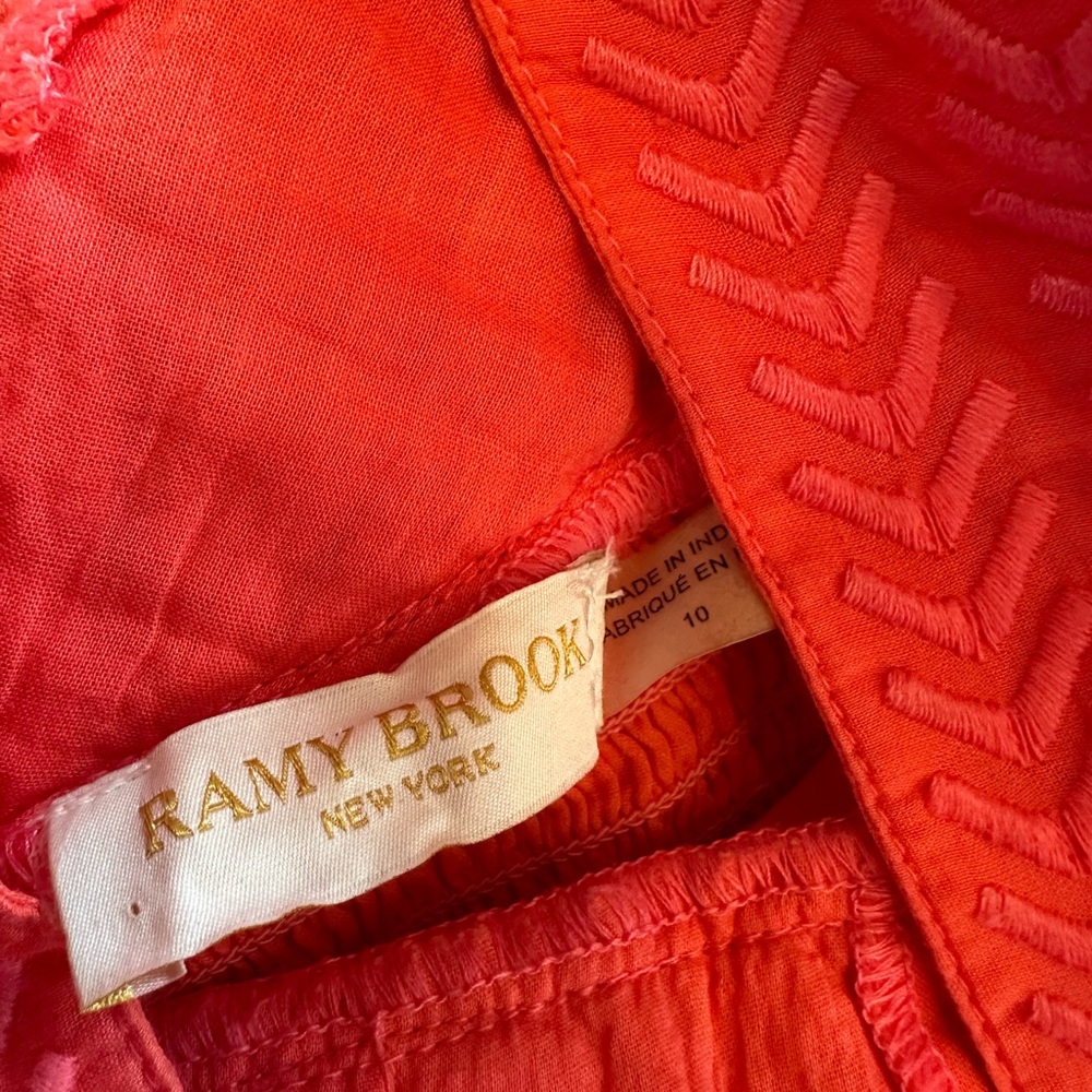 Ramy Brook Lulu Maxi Dress Coral Pink Size 10 - Picture 4 of 5